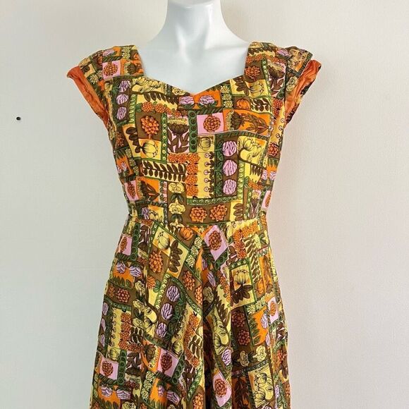Vintage printed handmade dress - Picture 2 of 13
